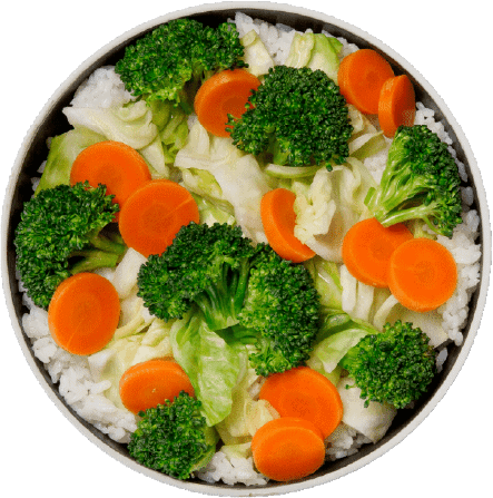 Tingkat food bowl with vegetables